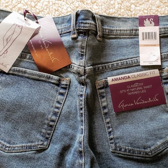 Gloria Vanderbilt Denim - Gloria Vanderbilt AMANDA Jeans 12 Average